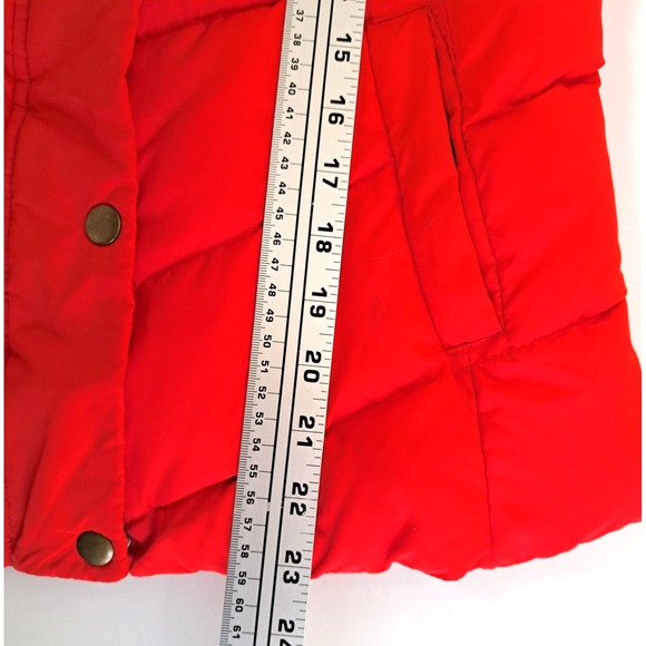 Gap Puffer Vest Winter Edition Womens S Red Full Zip &Snaps 2012 Valentine's Day - Picture 7 of 9